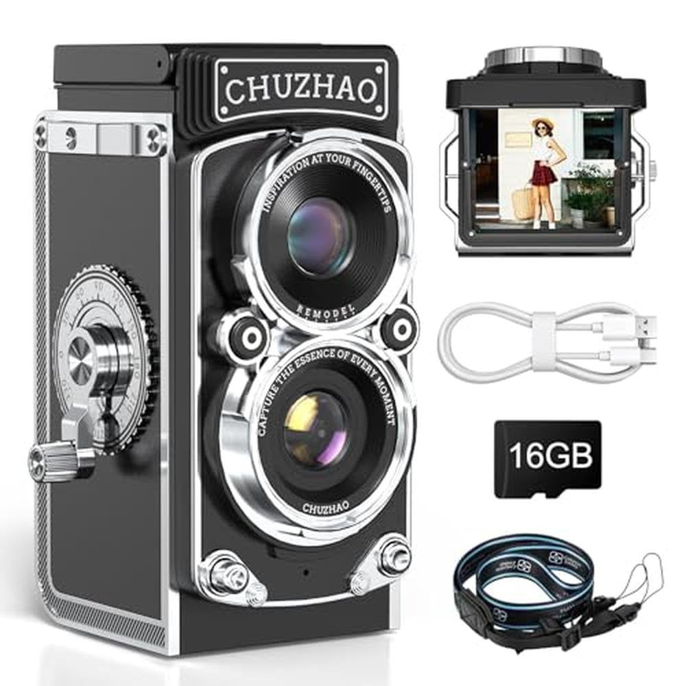 Camera Digital: CHUZHAO Retro Portable Mini Vintage Camera – Front View