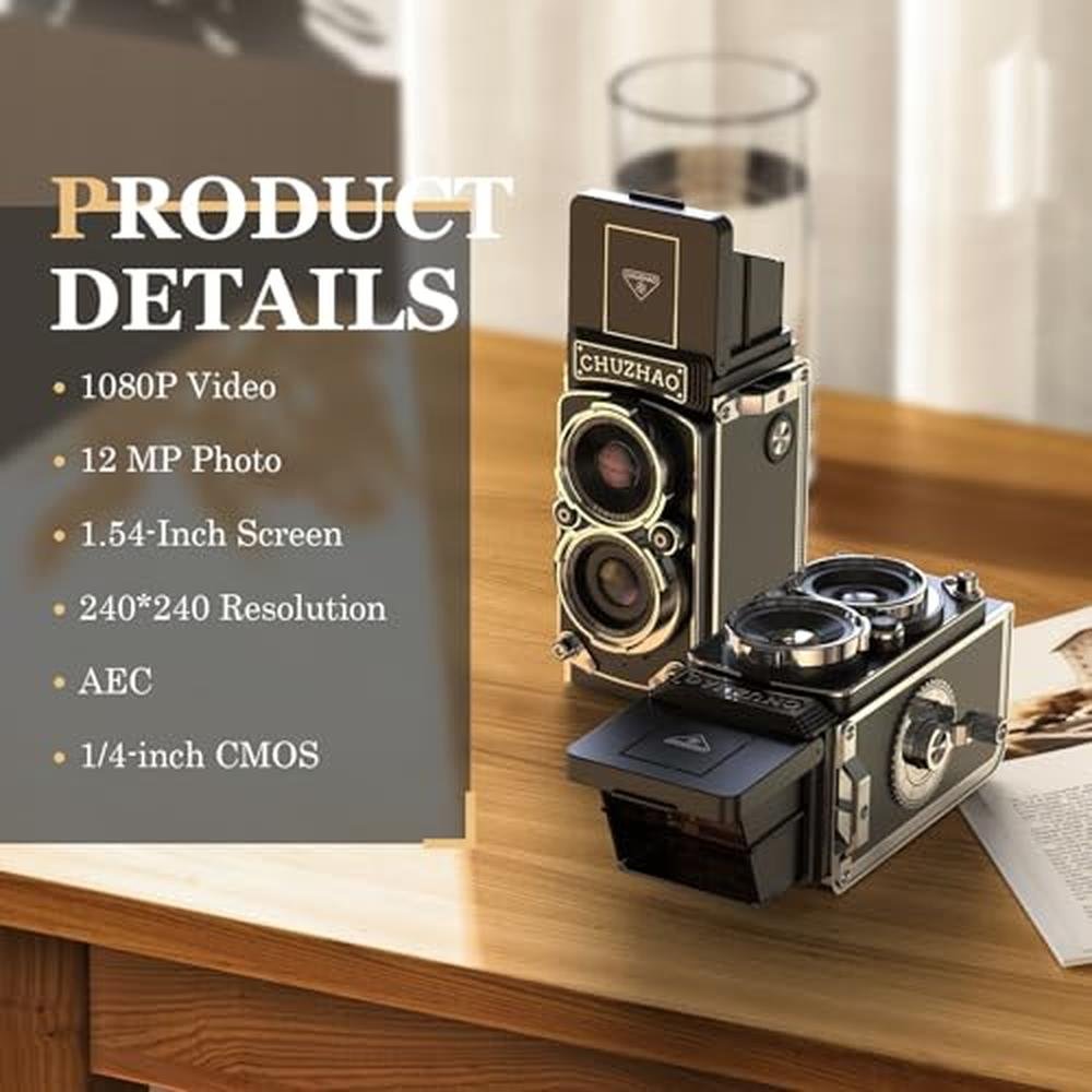 Camera Digital: CHUZHAO Retro Portable Mini Vintage Camera – Side View