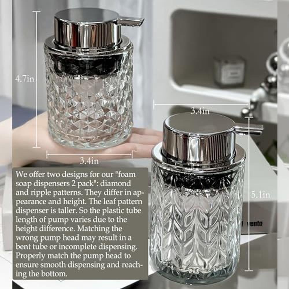 Dispenser Soap: CICUFY Foaming Hand Soap Dispenser Glass – Side View