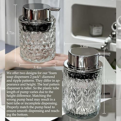 Dispenser Soap: CICUFY Foaming Hand Soap Dispenser Glass – Side View