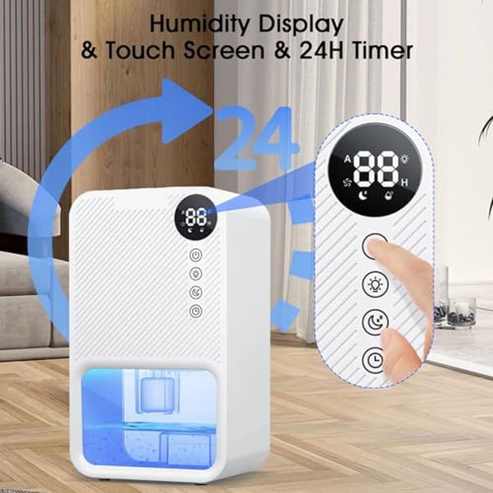CJC Dehumidifiers: CJC 40oz Water Tank Dehumidifier – Side View