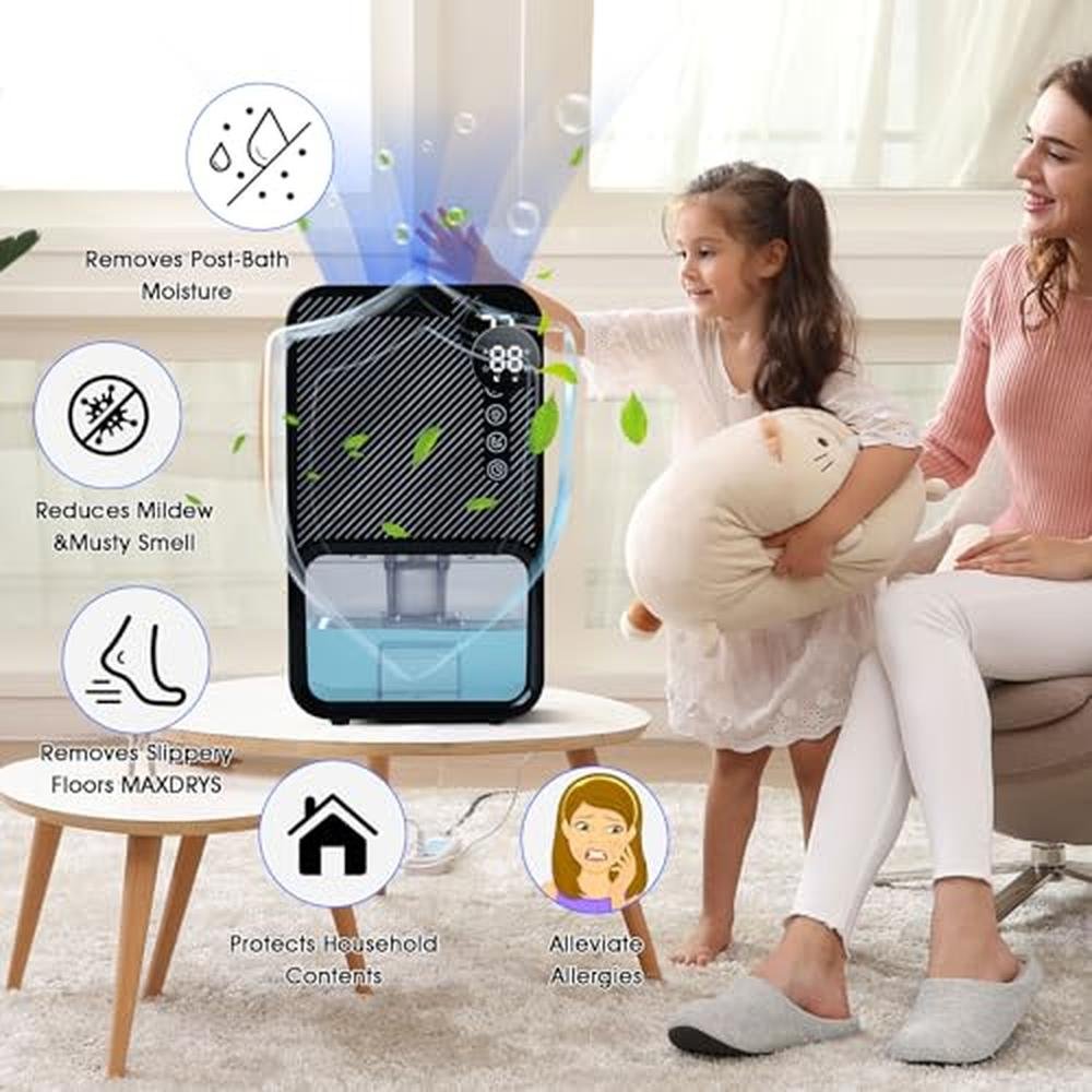 CJC Dehumidifiers: Premium 40oz Water Tank with Digital – In Use