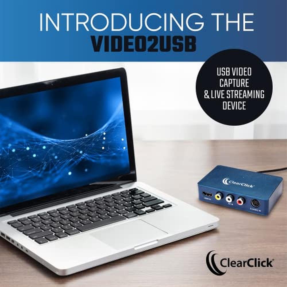 ClearClick Video to USB 1080P Audio Video Capture & Live – Side View