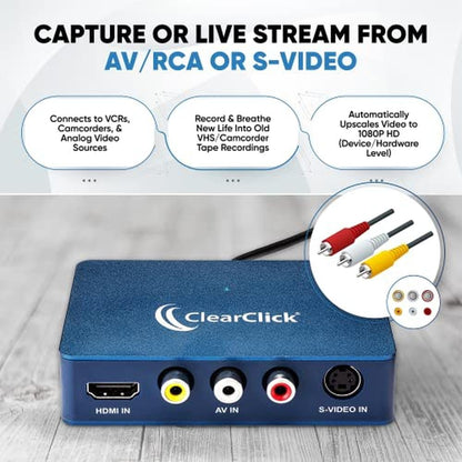 ClearClick Video to USB 1080P Audio Video Capture & Live – In Use