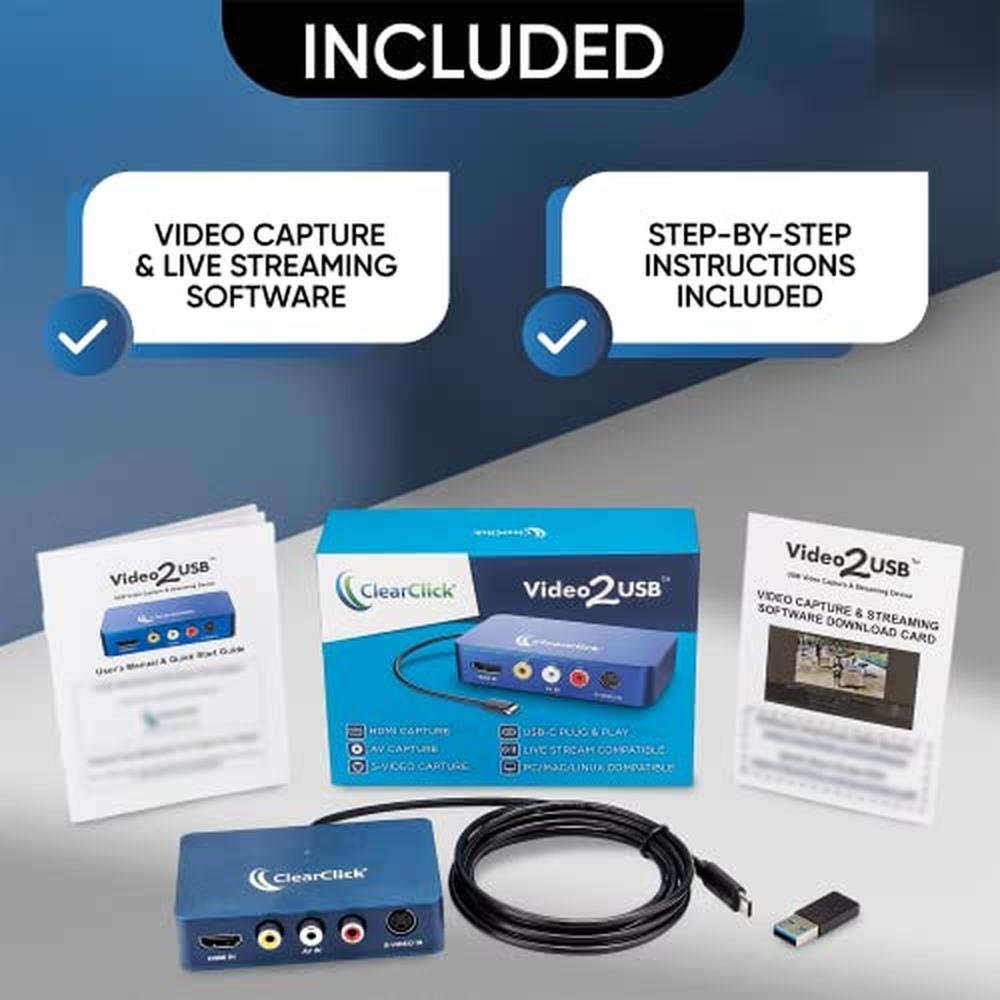 ClearClick Video to USB 1080P Audio Video Capture & Live – Packaging
