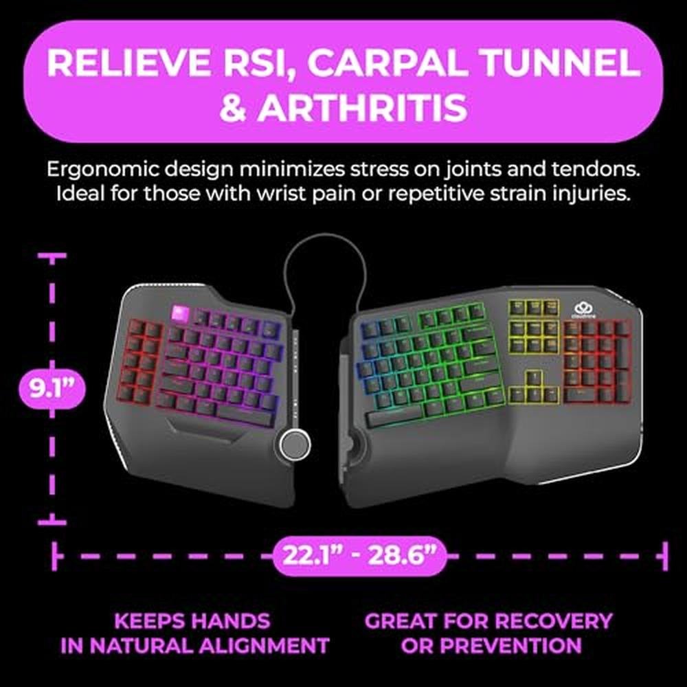 Cloud Nine: C989M Ergonomic Mechanical Keyboard – Packaging