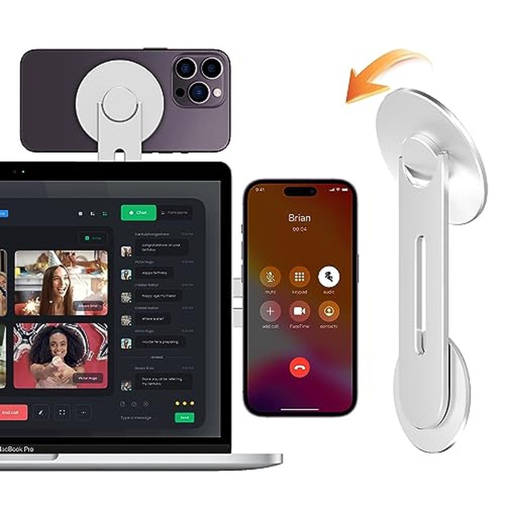 CloudValley Magnetic: Laptop Phone Holder Adjustable – Front View