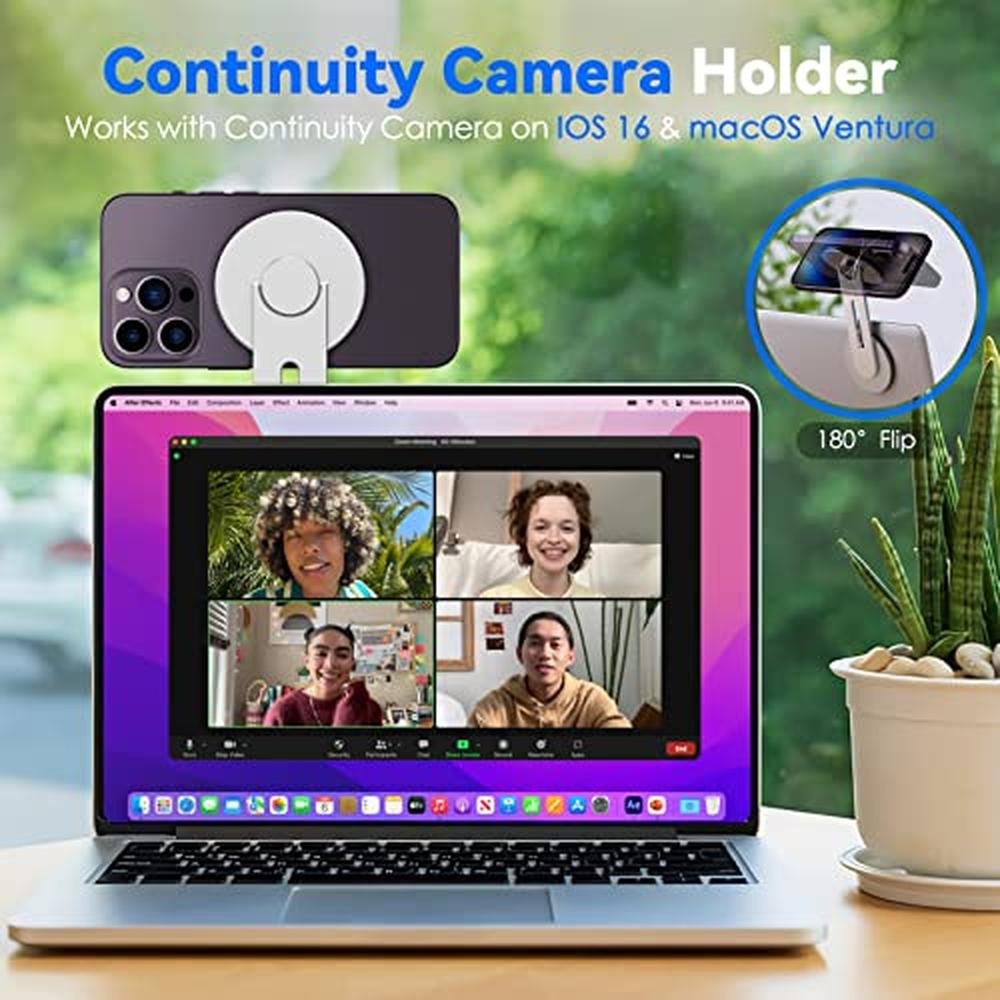 CloudValley Magnetic: Laptop Phone Holder Adjustable – Side View