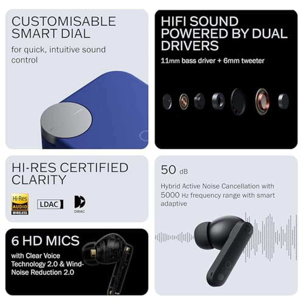 Earbuds CMF: Nothing Buds Pro 2 Wireless Earbuds with Smart – Side View