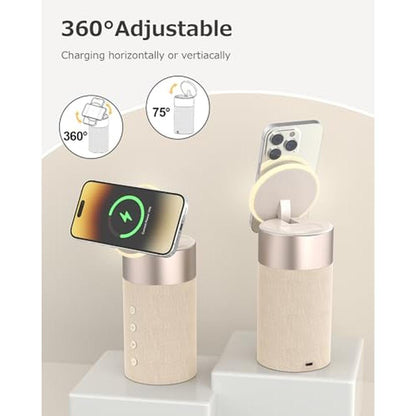 COLSUR Bluetooth Speaker: Magnetic Wireless Charger – In Use