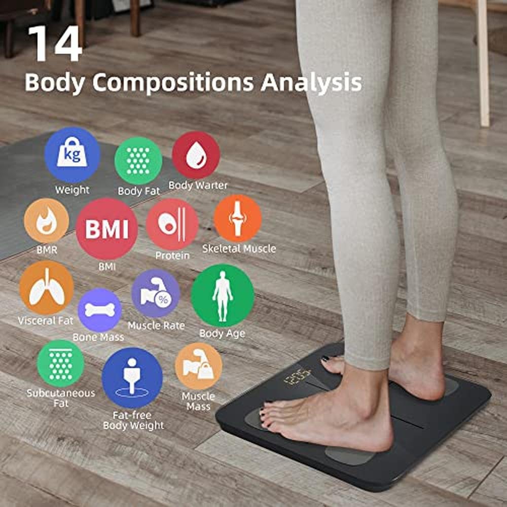 Body Fat Scale: Comfier Smart Digital Bathroom Scale – Side View