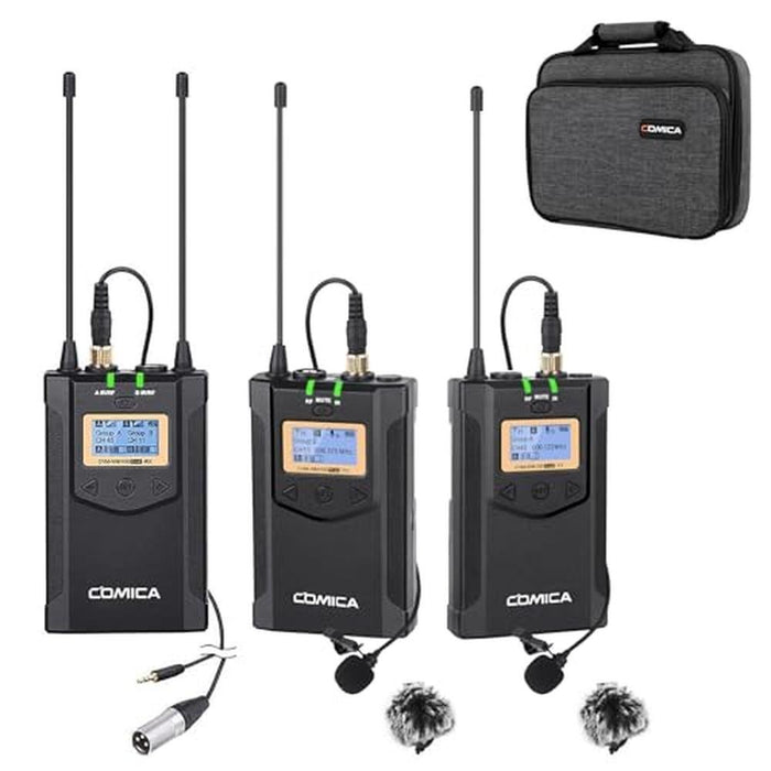 Microphone Comica: Comica CVM-WM100PLUS Wireless Microphone – Front View
