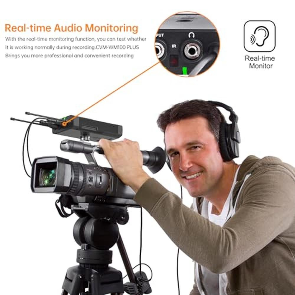 Microphone Comica: Comica CVM-WM100PLUS Wireless Microphone – In Use