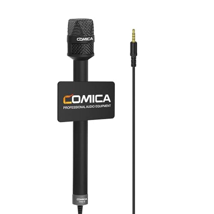 Microphone Comica: COMICA HRM-S Handheld Wired 3.5mm TRRS – Front View