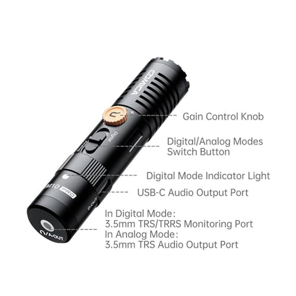 Shotgun Microphone: COMICA VM10 PRO Dual Mode Video USB Mic – Side View