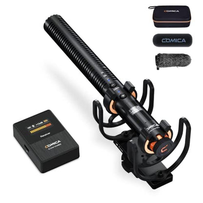 Microphone Camera: COMICA VM30 Shotgun Microphone with – Front View