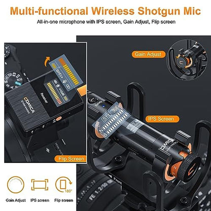 Microphone Camera: COMICA VM30 Shotgun Microphone with – Side View