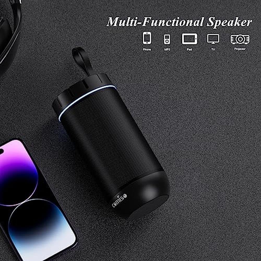 Comiso Bluetooth Speaker: Waterproof Portable Speaker with – Close-up Detail