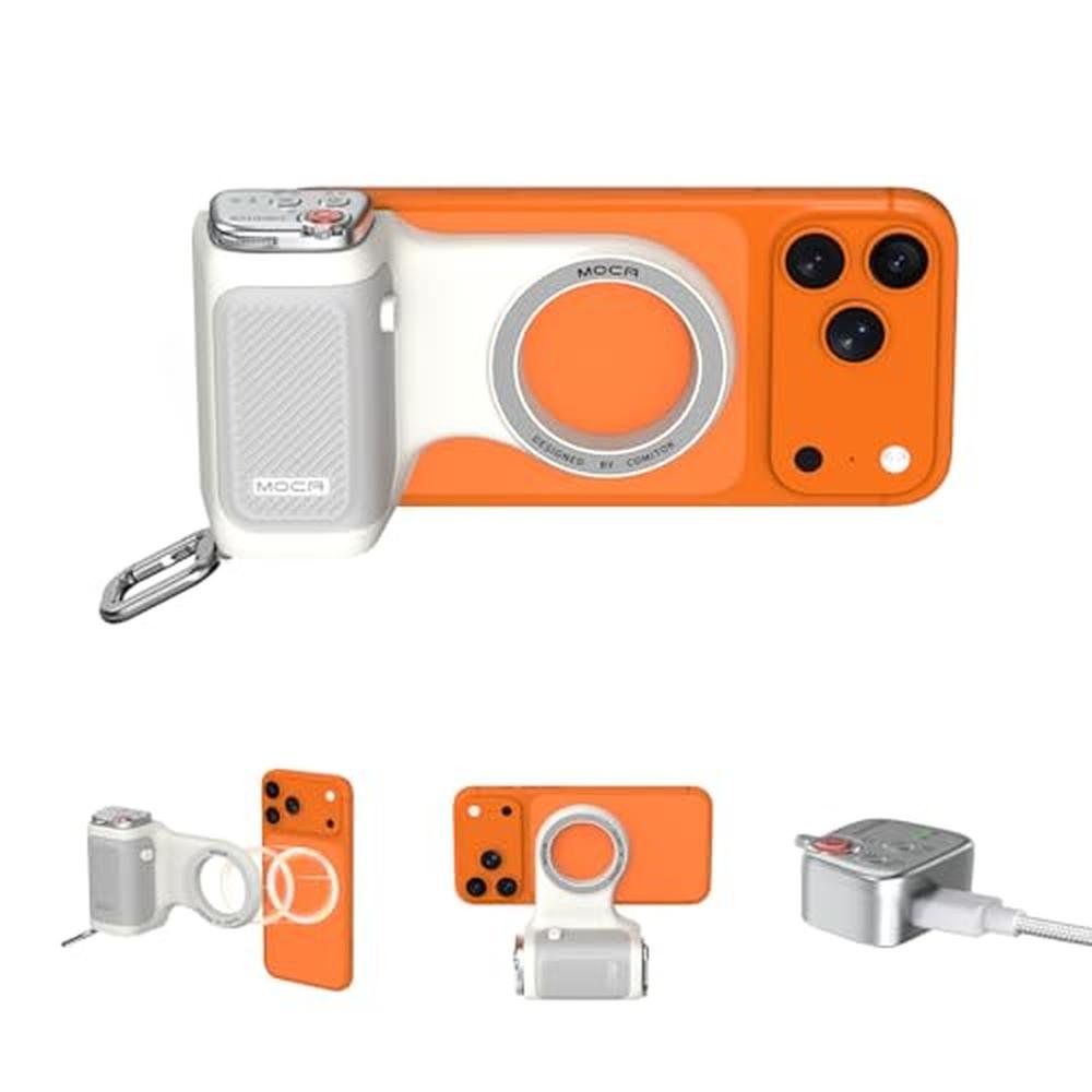 Camera Grip: COMITOK MOCA iPhone 17 Pro Magnetic Grip – Front View