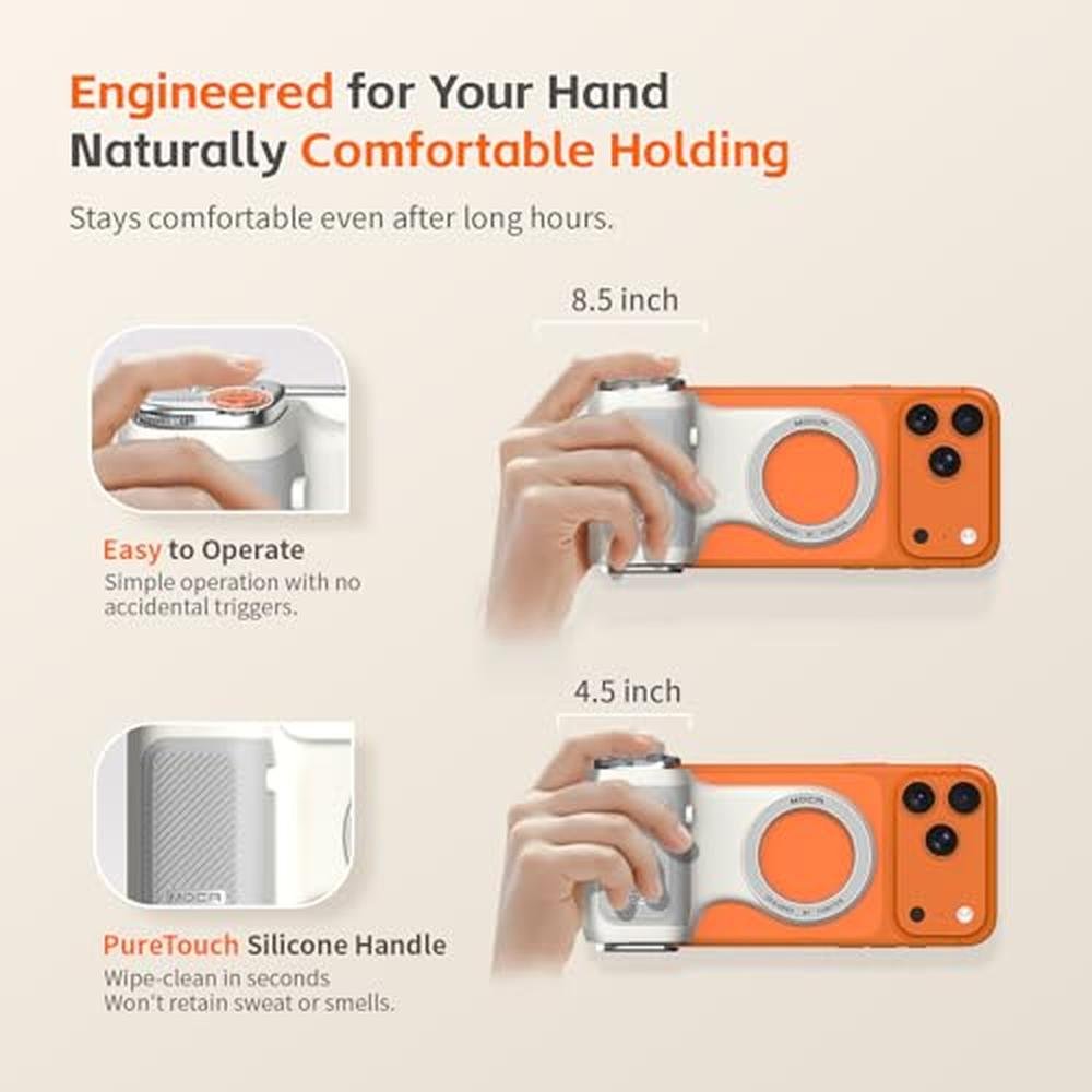 Camera Grip: COMITOK MOCA iPhone 17 Pro Magnetic Grip – In Use