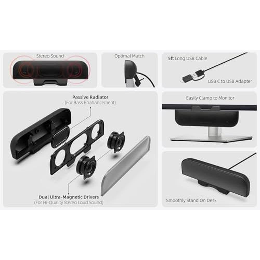 Computer Speakers: Premium High-End Desktop PC Monitor – In Use