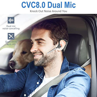Bluetooth Headset: Conambo 5.2 CVC8.0 Dual Mic Noise – Side View