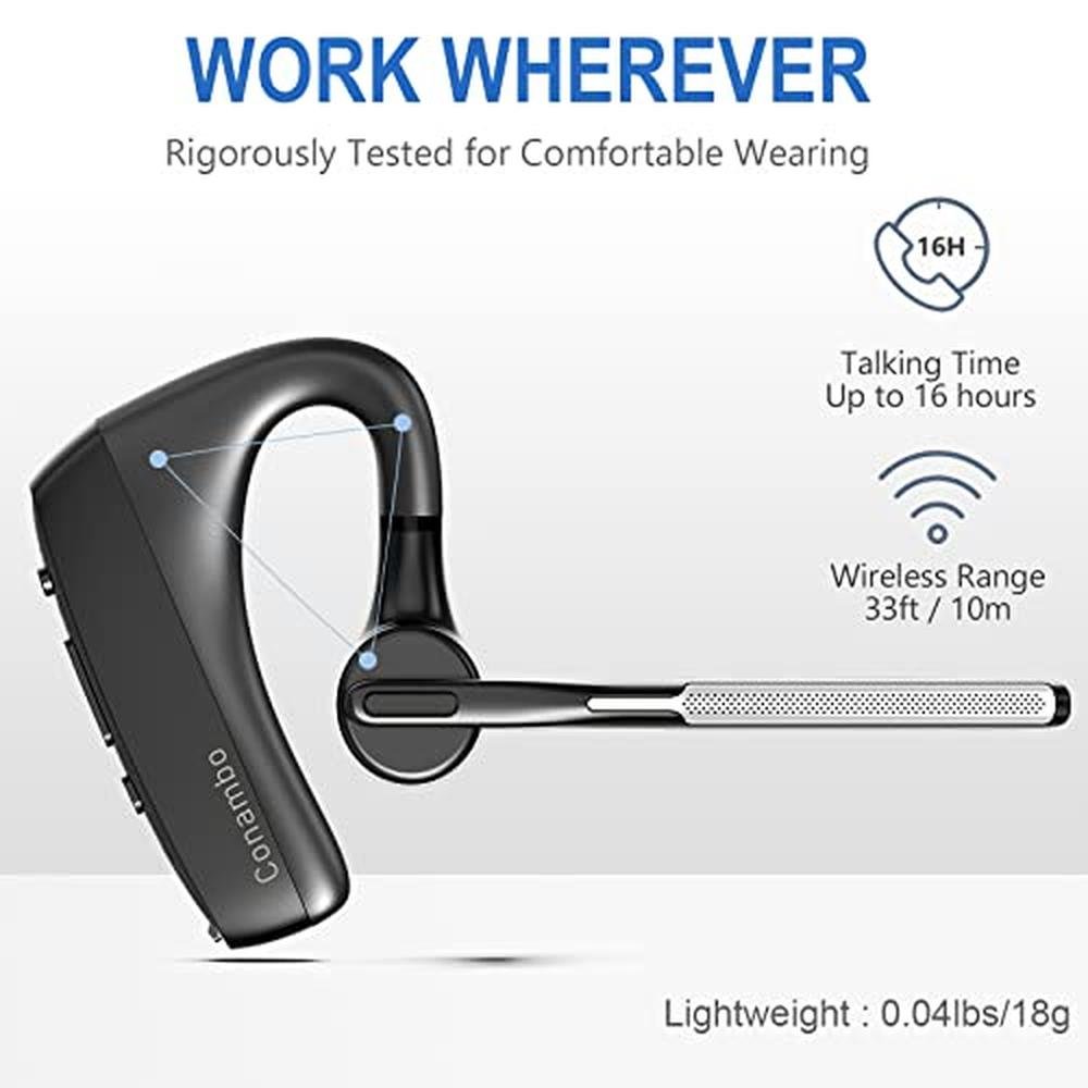 Bluetooth Conambo: CONAMBO K18 V5.1 Hands-Free Headset – In Use