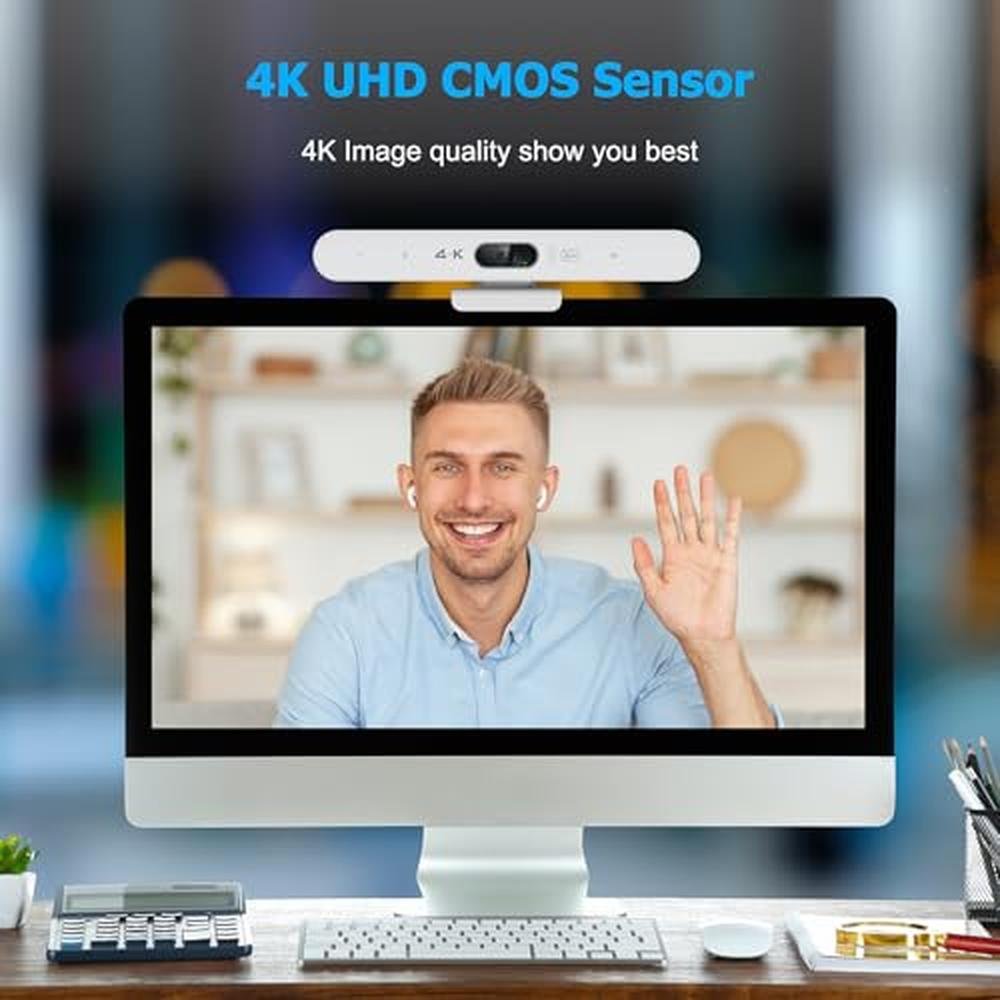 Webcam Conference: PolaTab C4KHD 4K AI Video Conference – Side View