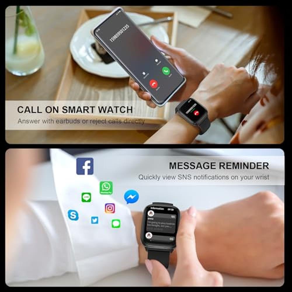 Smart Watch: coolhenry Fitness Tracker with Earbuds – Close-up Detail