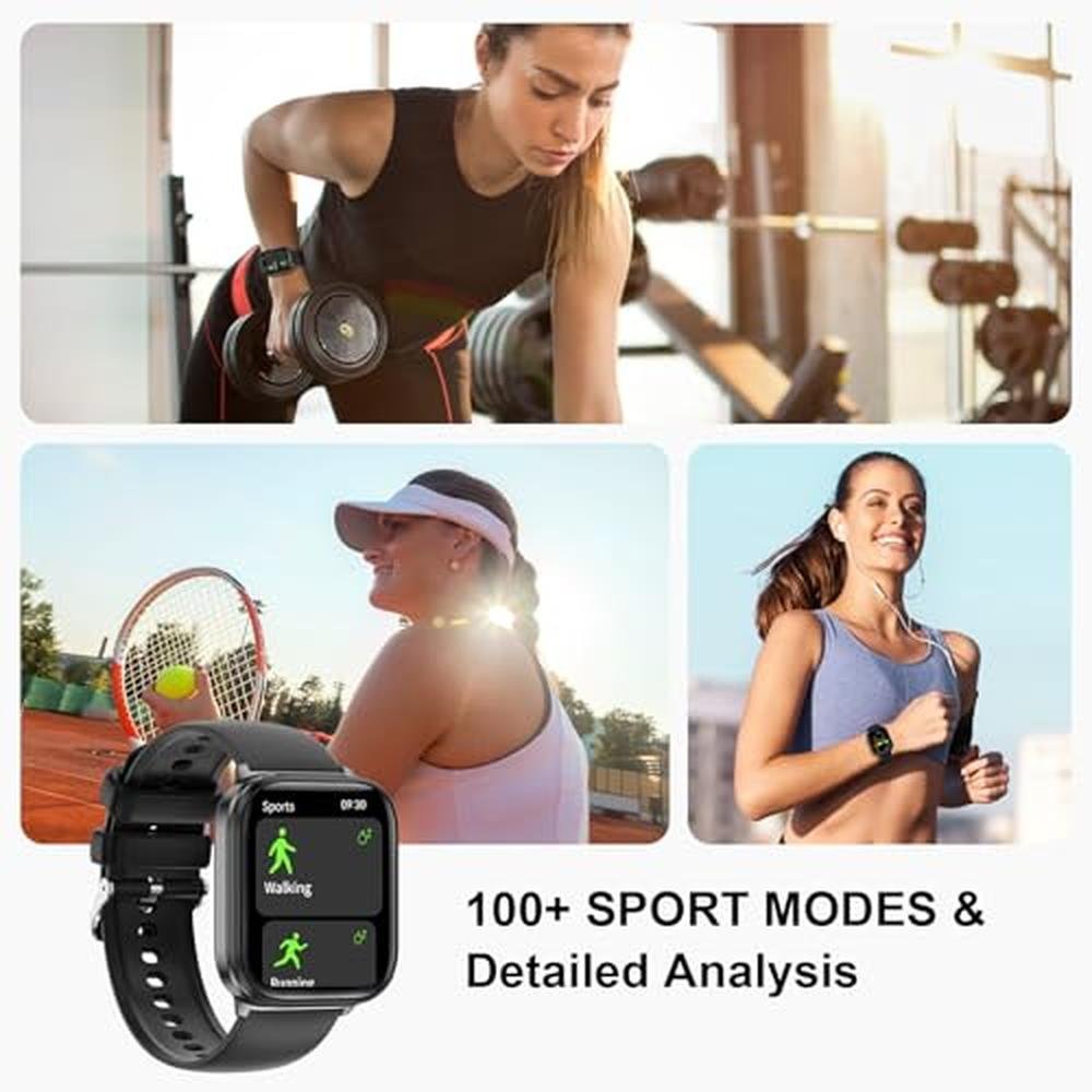 Smart Watch: coolhenry Fitness Tracker with Earbuds – In Use