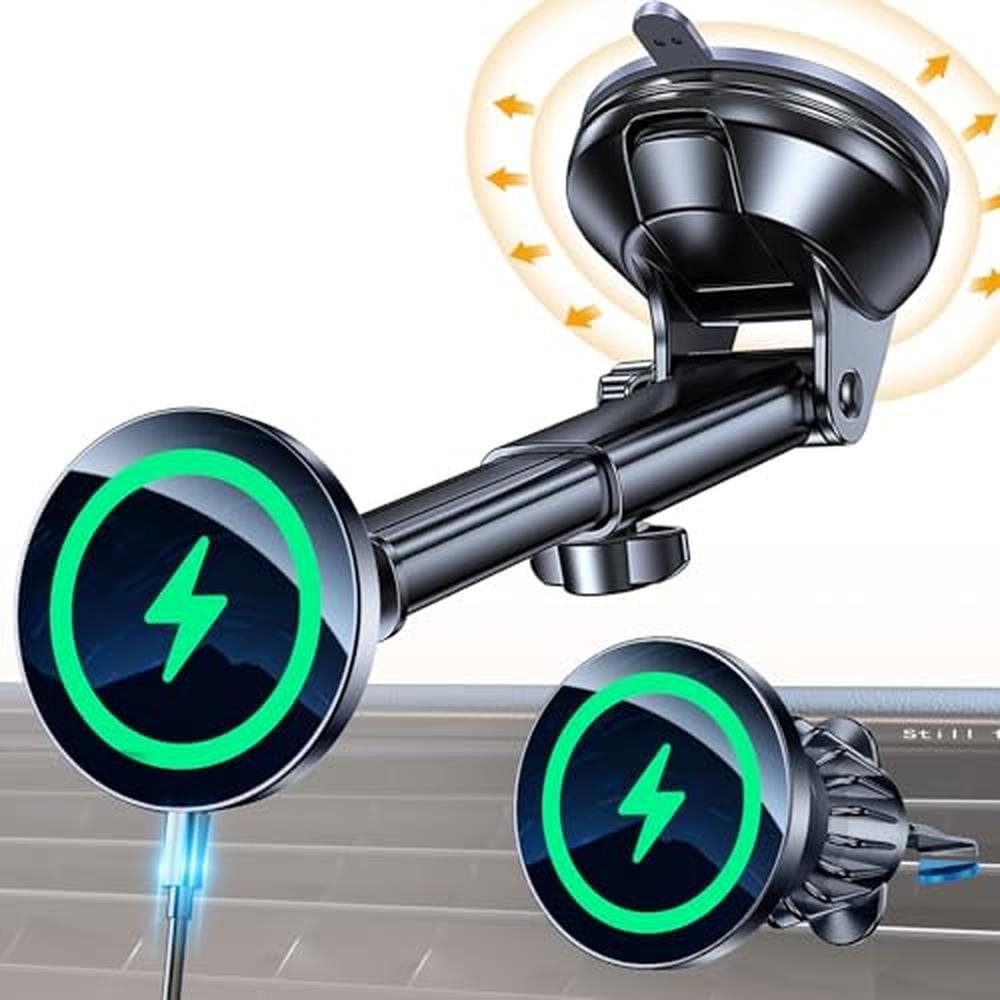 Coolpow for MagSafe Car Mount ChargerUltra MagnetMagnetic – Front View