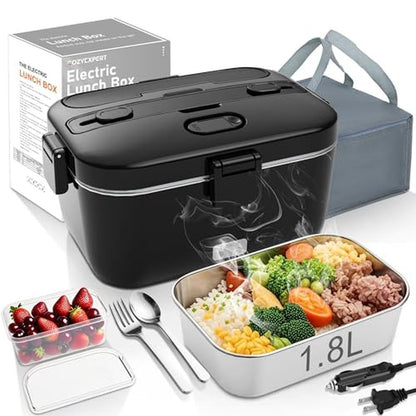 Electric Lunch Box: COZYEXPERT 100W Heated Food Warmer – Front View