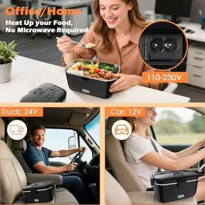 Electric Lunch Box: COZYEXPERT 100W Heated Food Warmer – Close-up Detail