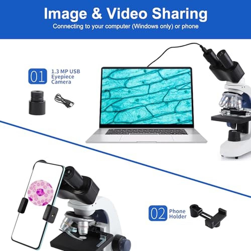 Binocular Microscope: Creahub Compound 40x-2500x – In Use