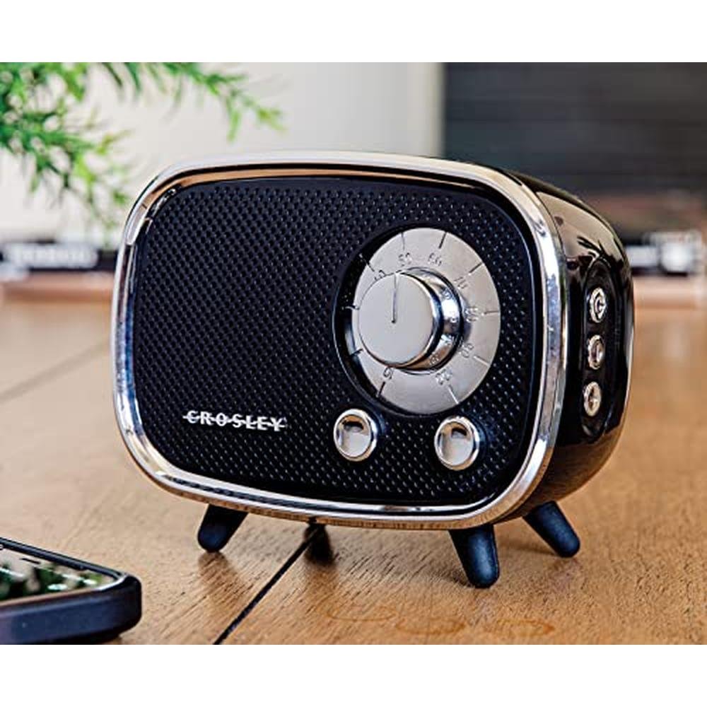 Crosley CR3039A-BK Rondo Retro Portable Rechargeable – Side View