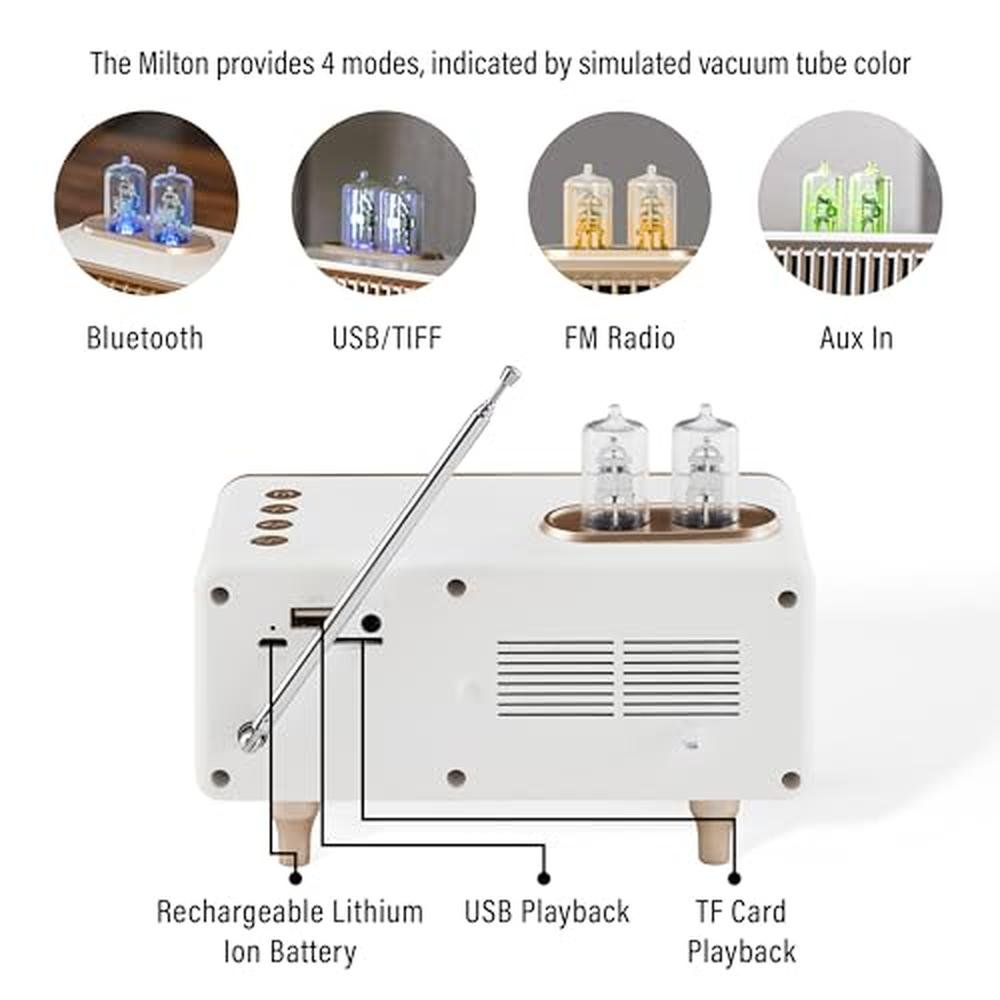 Crosley CR3043A-WS Milton Portable Rechargeable FM Radio – Close-up Detail