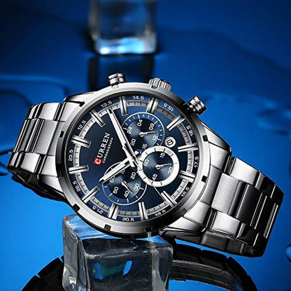Curren Mens Watch: Sport Quartz Chronograph Wristwatches – Close-up Detail