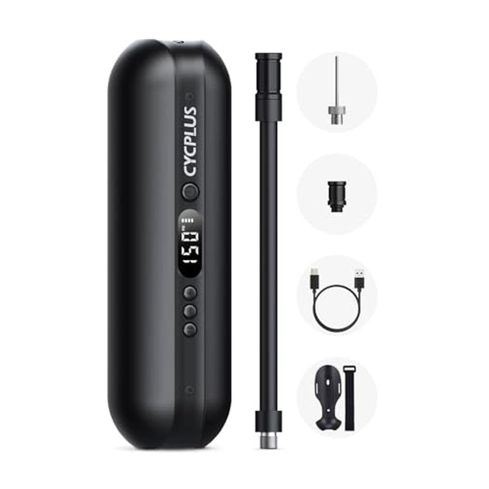 Air Pump: CYCPLUS Electric Air Compressor Portable Bicycle – Front View