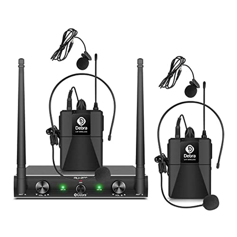 Debra Audio: AU200 Pro UHF 2-Channel Wireless Microphone – Front View