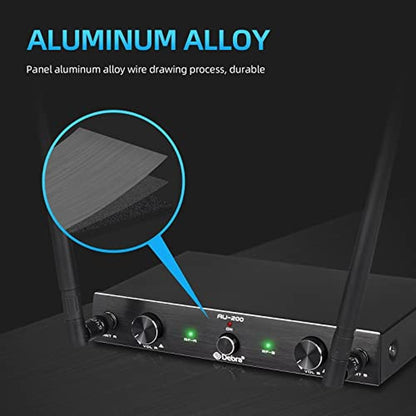 Debra Audio: AU200 Pro UHF 2-Channel Wireless Microphone – Side View