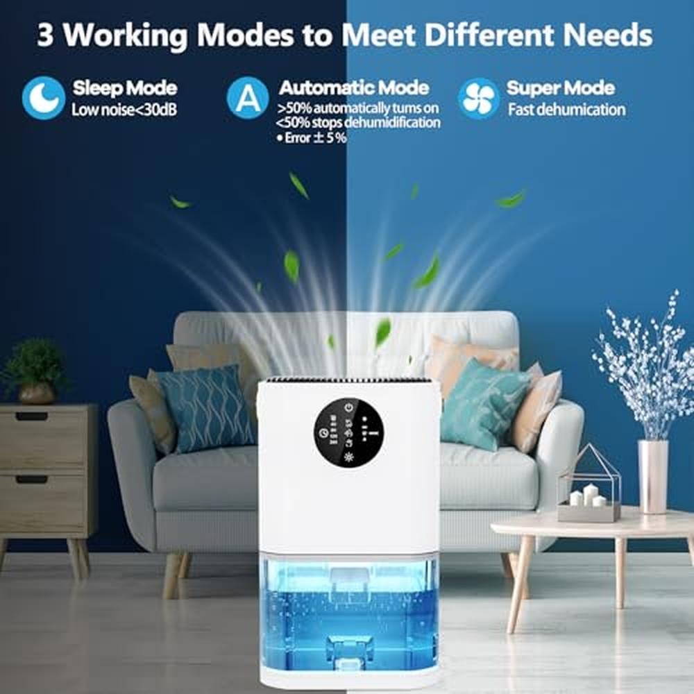 Dehumidifier Small: DAESUNG 60 OZ Quiet Dehumidifier for – In Use