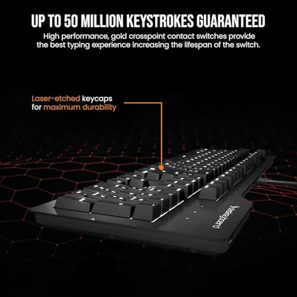 Keyboard Backlit: Das Keyboard Prime 13 Mark II Wired – Close-up Detail