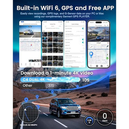 Dash Cam: Sarmert C4 Dual 4K STARVIS 2 Sensor – In Use