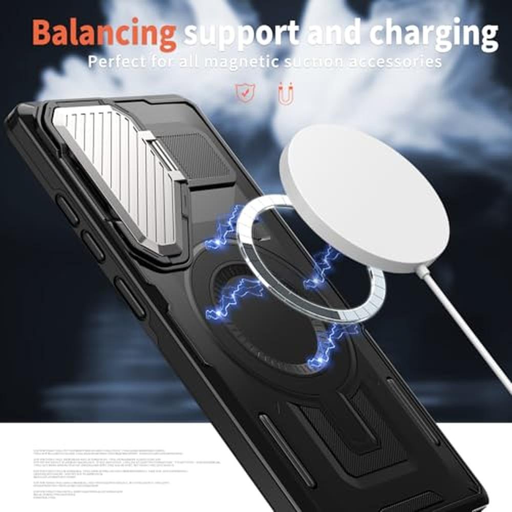 Case Galaxy S25 Ultra: DAWEIXEAU Magnetic Case with Metal – Close-up Detail