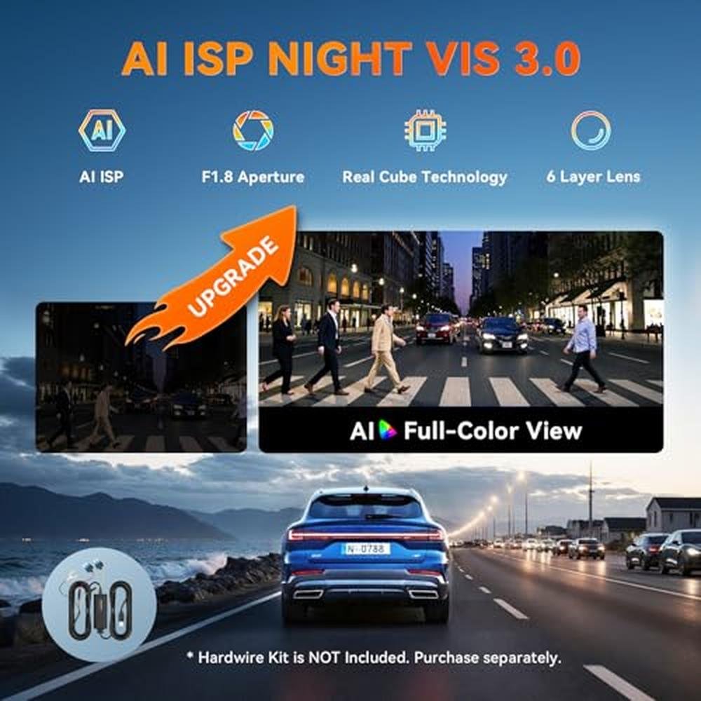 DDPAI 4K Dash Cam Front and Rear – In Use