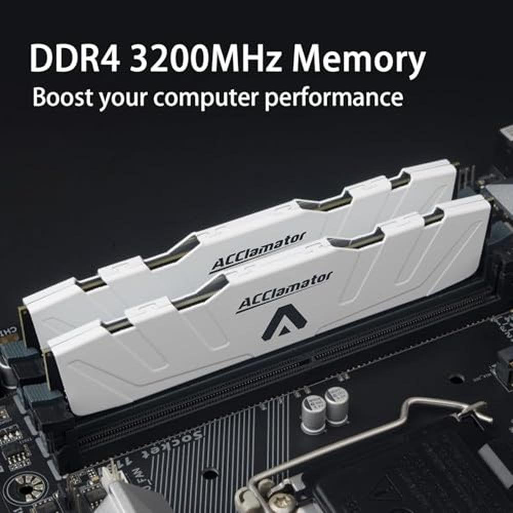 DDR4 RAM 32GB (2x16GB) 3200MHz PC4-25600 XMP CL18 1.35V – Side View
