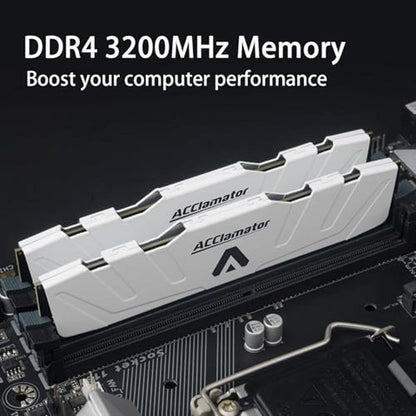 DDR4 RAM 32GB (2x16GB) 3200MHz PC4-25600 XMP CL18 1.35V – Side View