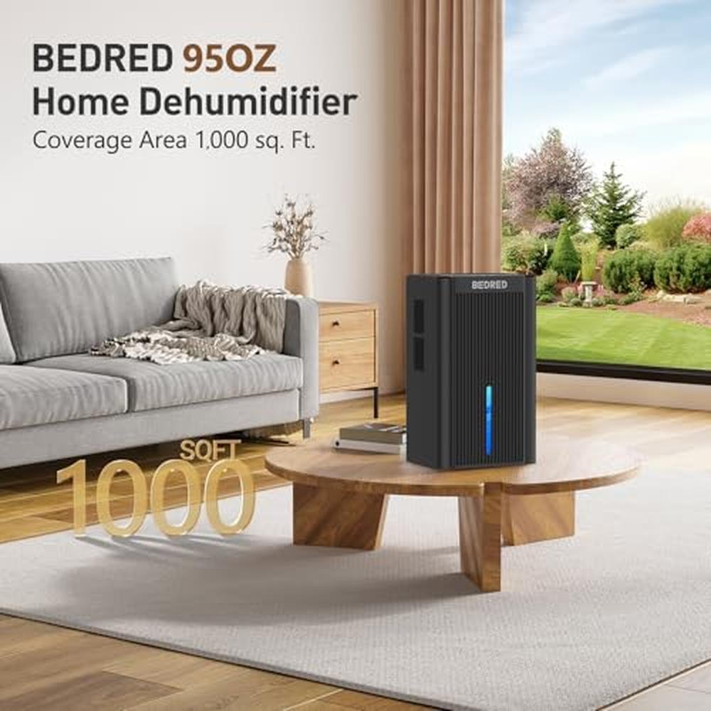 Dehumidifier 95oz: Simsen Dehumidifier 95oz Quiet with Auto – Side View