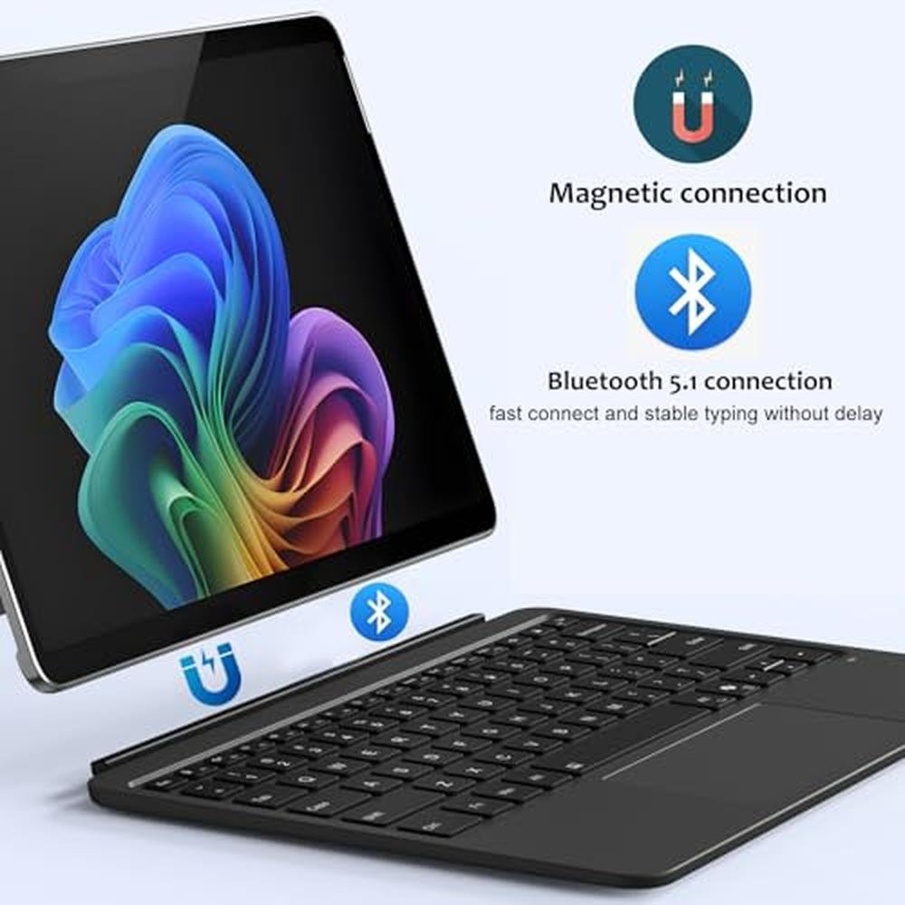 Magnetic Bluetooth Keyboard Cover for Surface Pro 12" 1st – In Use