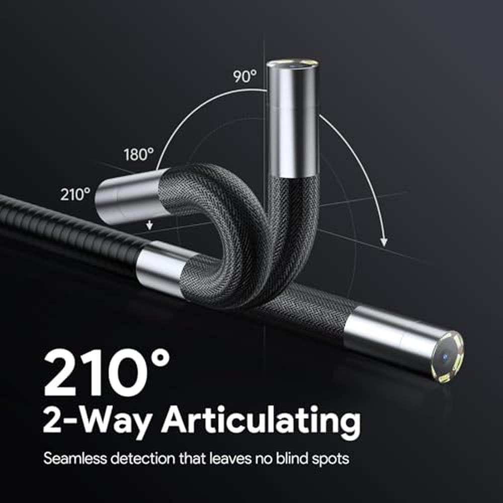 Depstech Camera: DEPSTECH 210 Two-Way Articulating Borescope – Side View